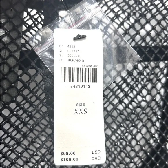 Anthropologie Long-Sleeve Beaded Mesh Top (XXS) - Picture 5 of 6